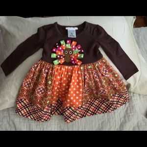 Bonnie Baby 12 mos Thanksgiving Turkey Dress